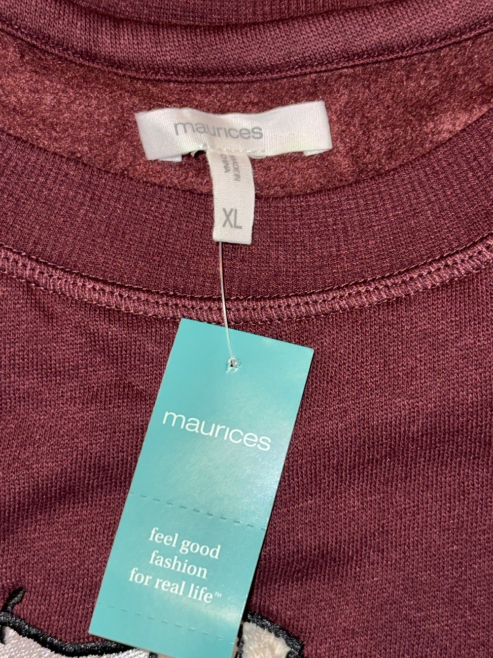 Maurices Maroon Snoopy Mummy Graphic Sweatshirt - Picture 5 of 12